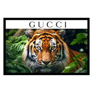 GUCCI Tiger Art Print Fashion Wall Decor - Unframed Print 18x12